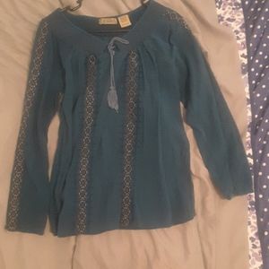 Women's art and soul long sleeved size large green